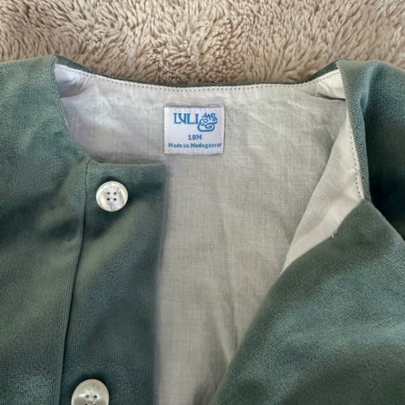 Baby Boy Velvet Winter Romper - Picture 3 of 5